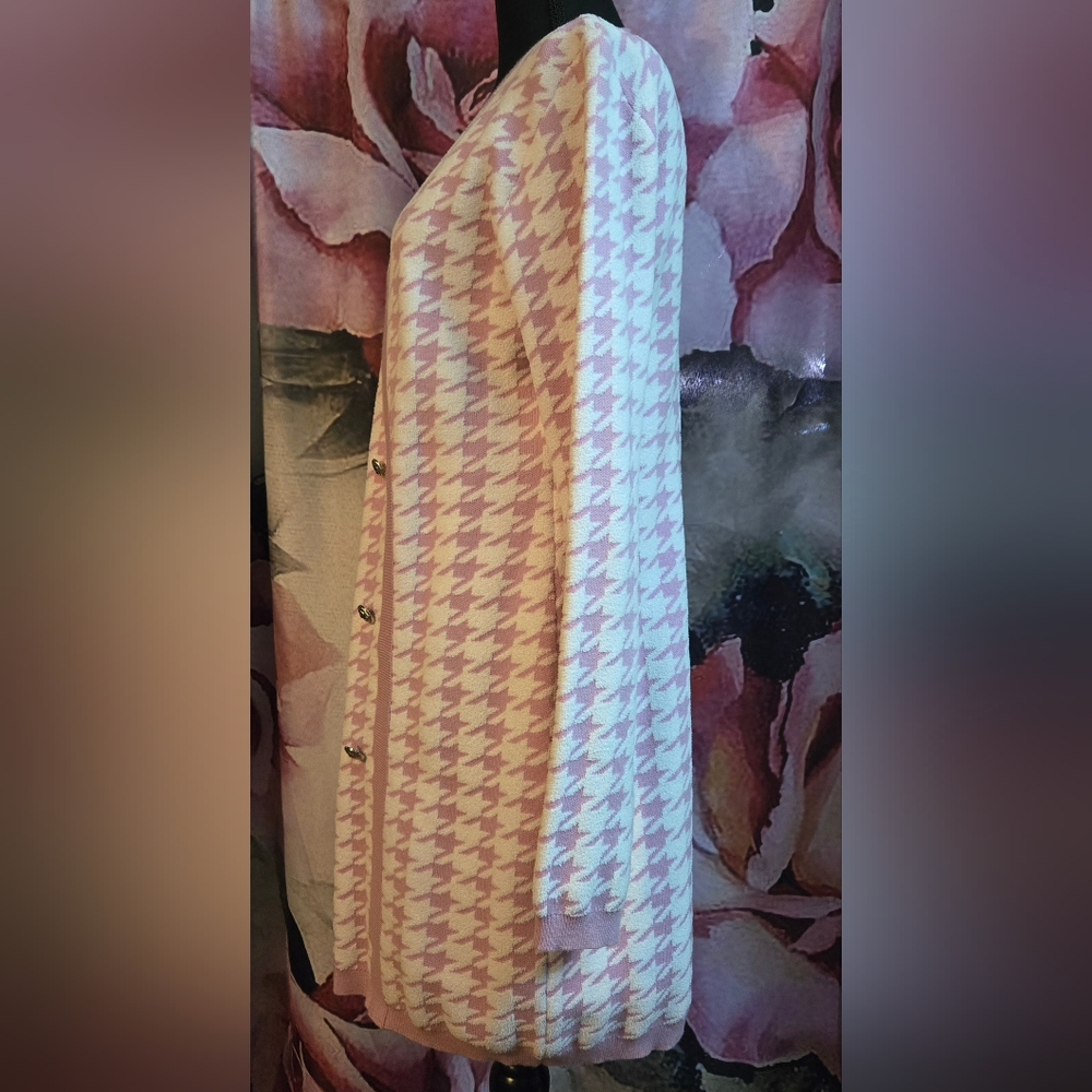 Cider Pink and White Houndstooth Dress - Picture 6 of 11